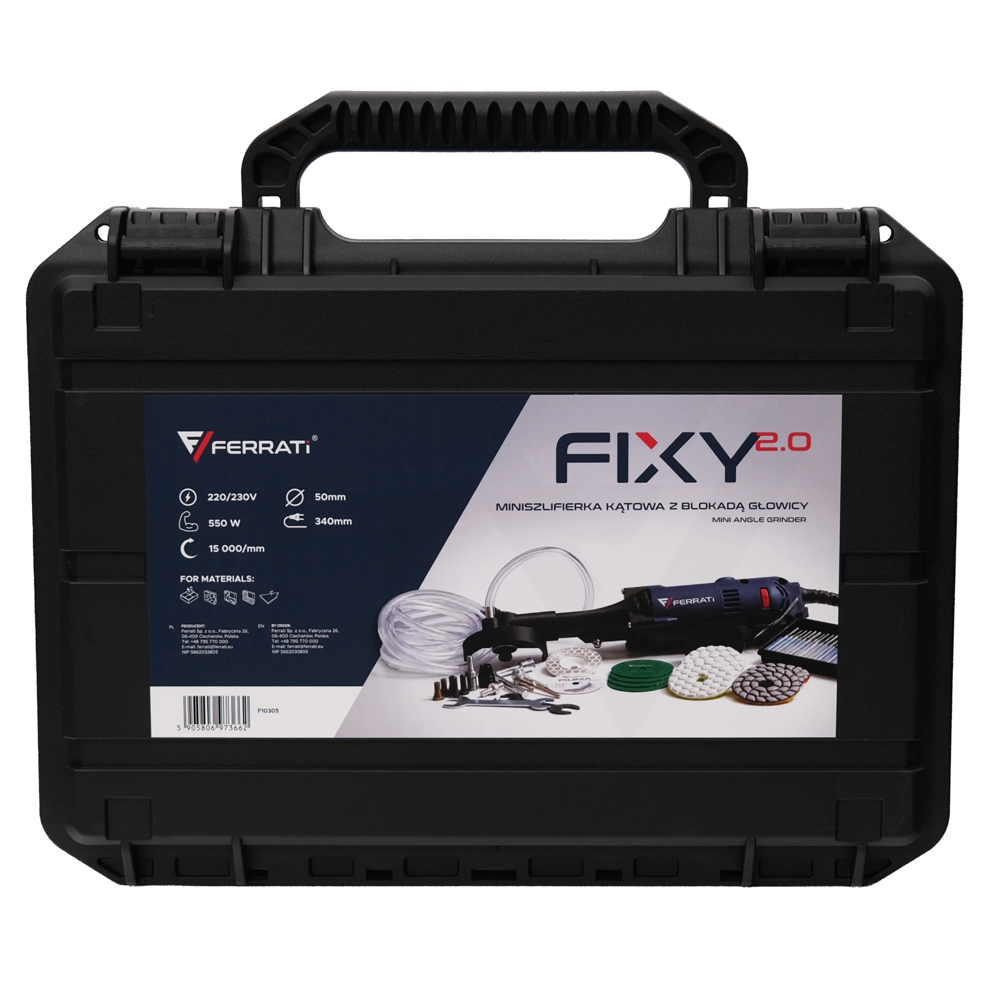 FIXY 2.0 FERRATI 2026 Mini angle grinder with lock