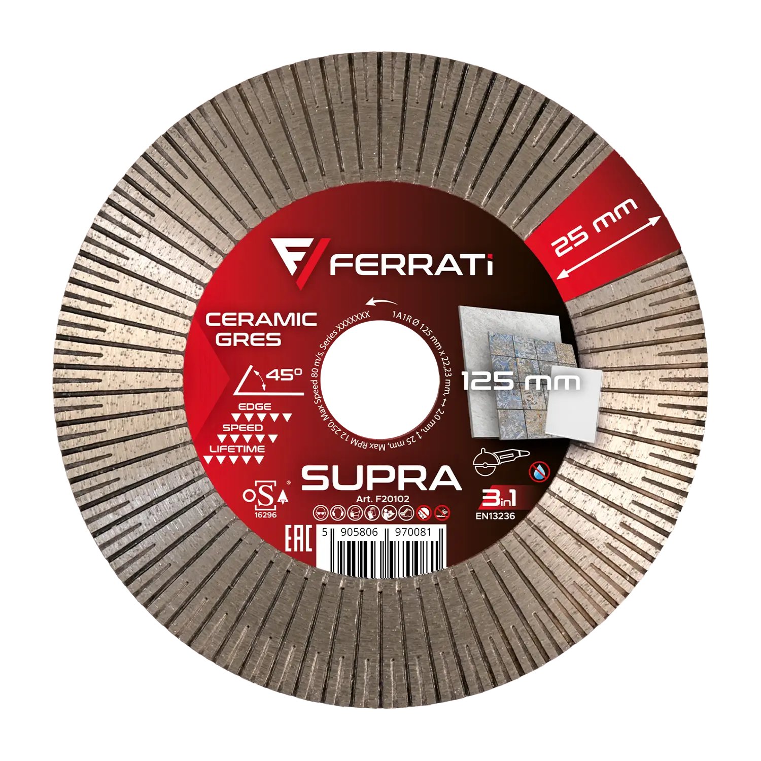 [F20102] 125-mm-SUPRA-Diamanttrenn- und Schleifscheibe