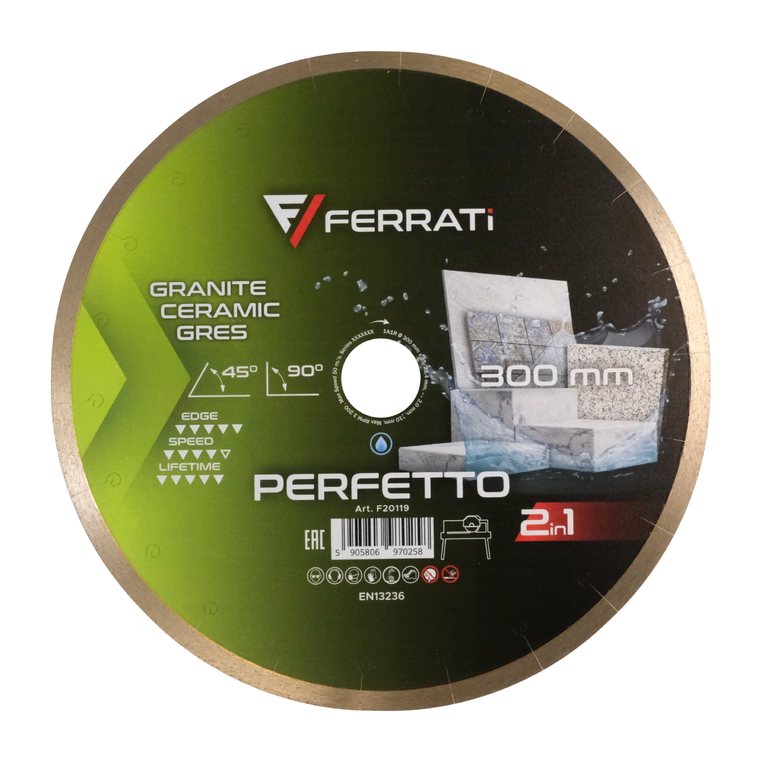 [F20119] PERFETTO 2in1 300 mm Diamant-Trennscheibe
