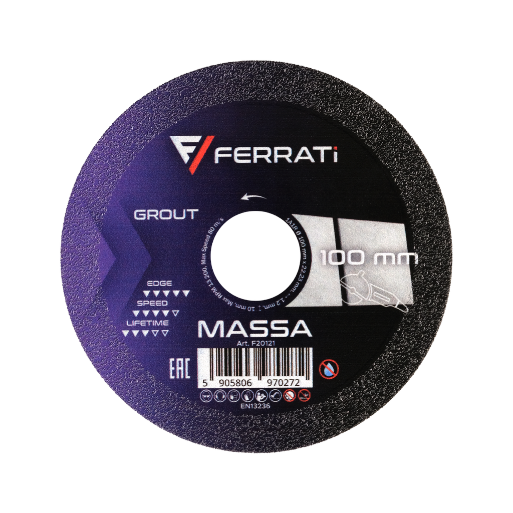 [F20121] Diamantbeschichtete Trennscheibe 100 mm MASSA