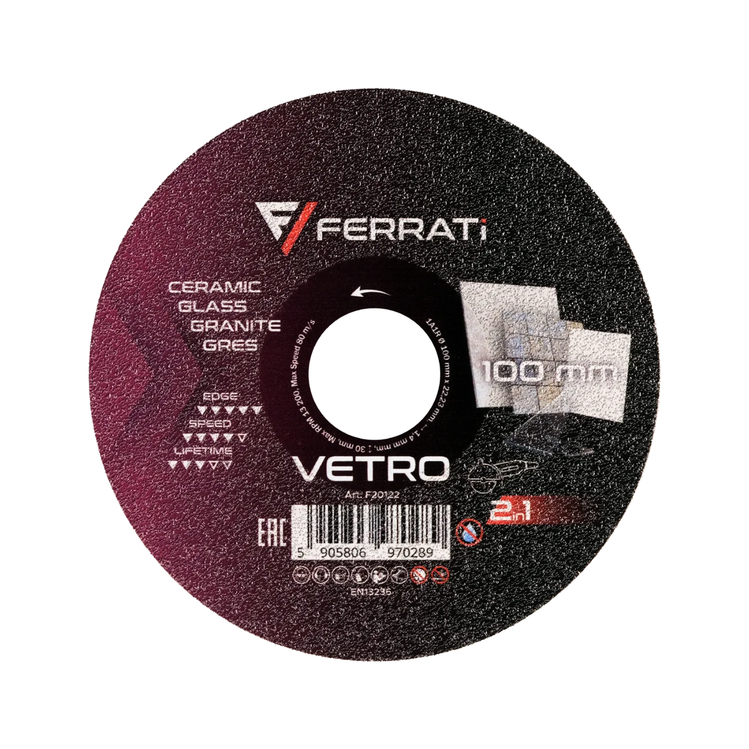 VETRO 2-in-1 100-mm-Diamant-Trenn- und Schleifscheibe