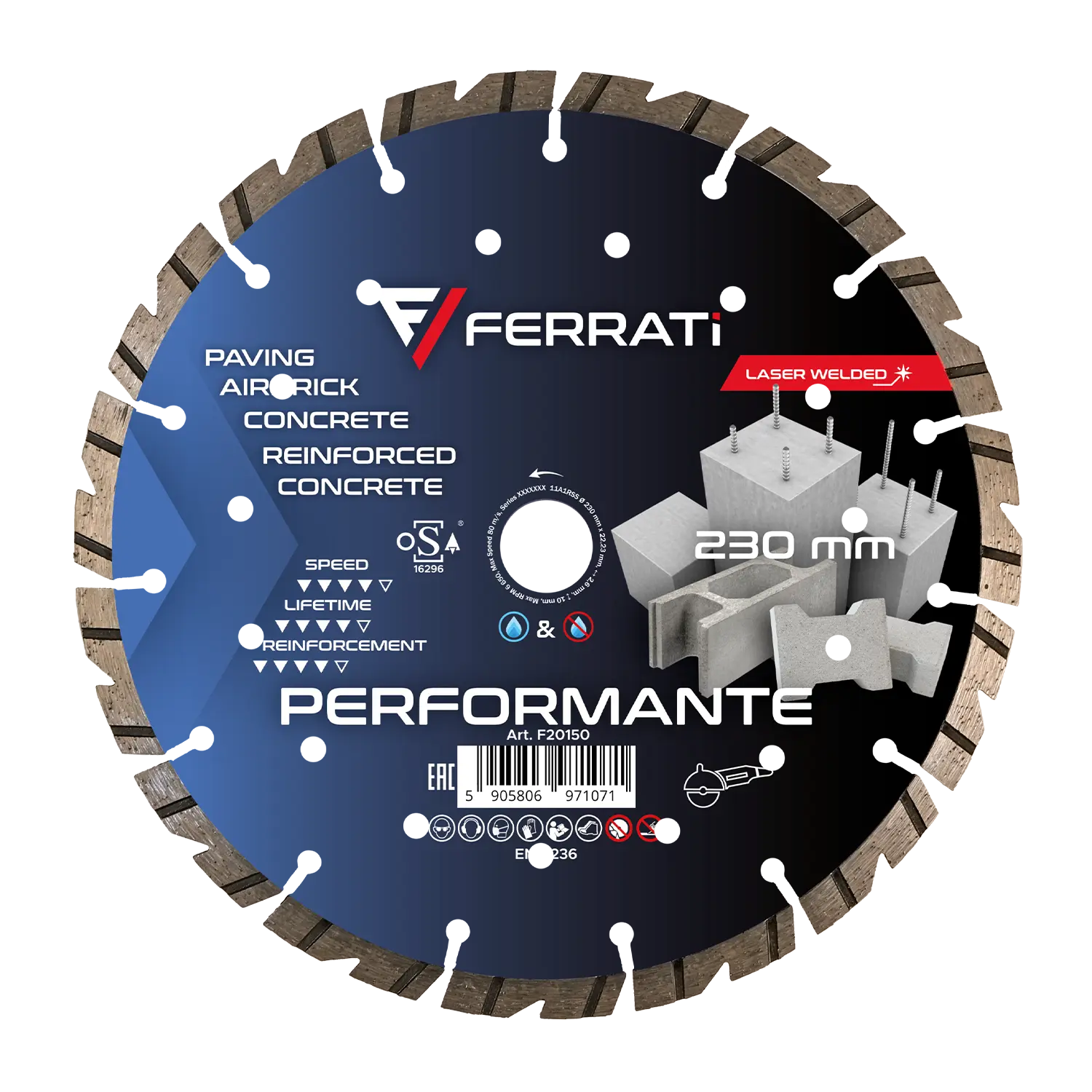 [F20150] 230 mm PERFORMANTE Diamanttrennscheibe