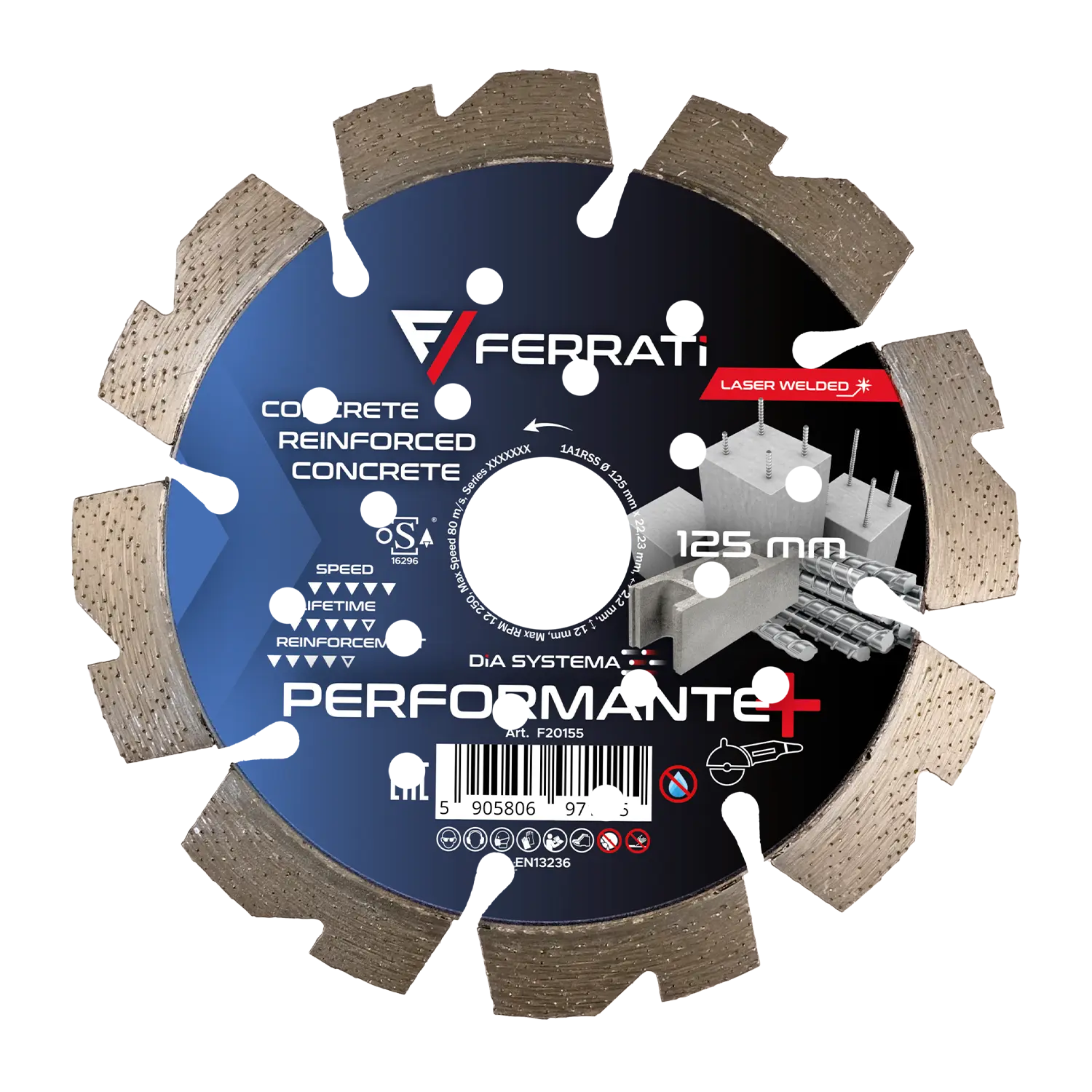 [F20155] Diamanttrennscheibe 125 mm DiA SYSTEMA PERFORMANTE PLUS