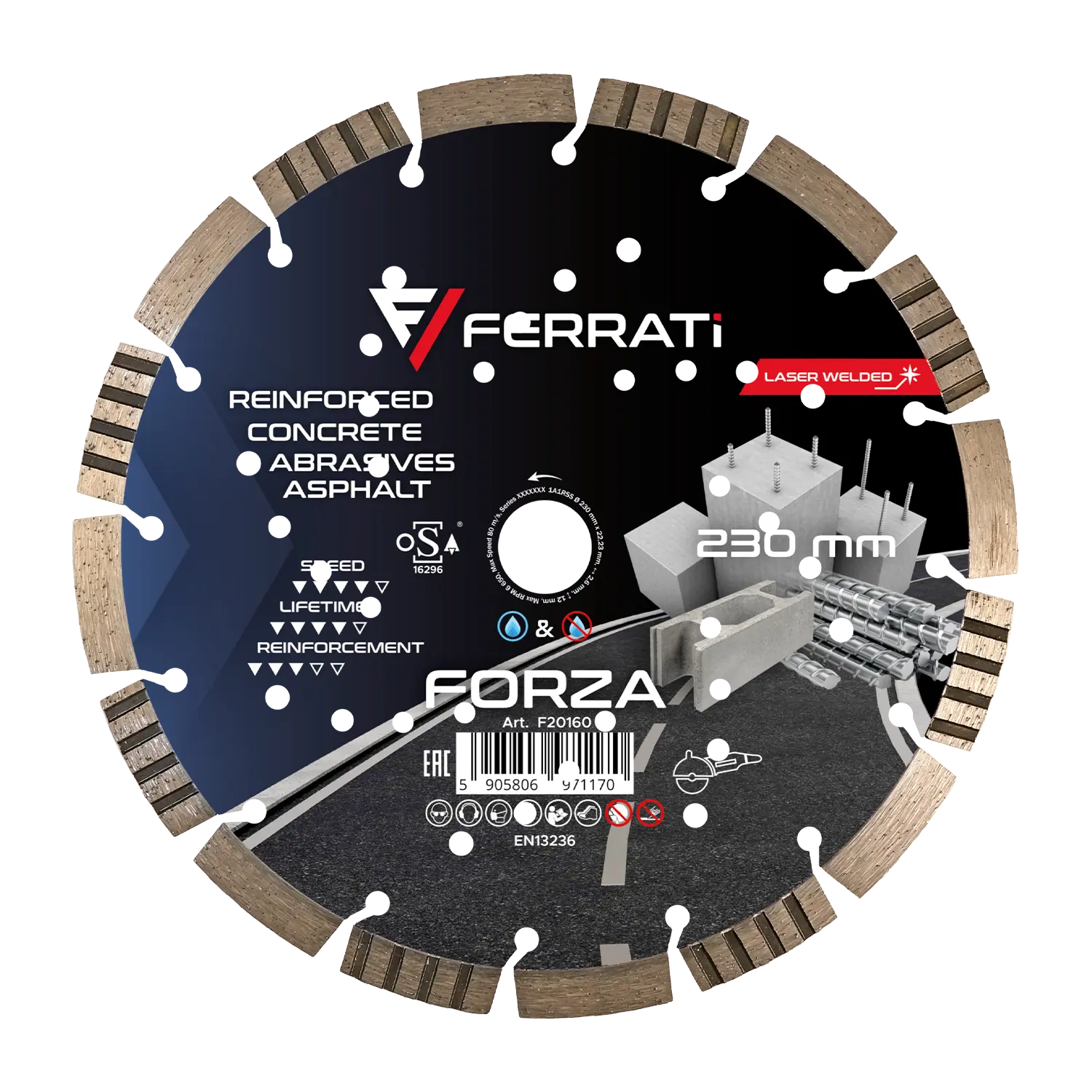 [F20160] 230-mm-Forza-Diamanttrennscheibe