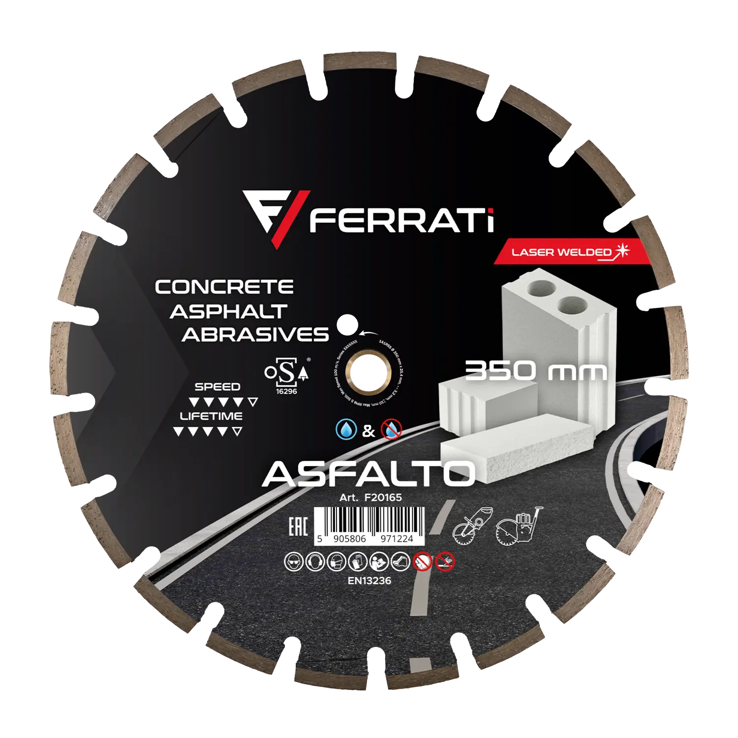 [F20165] C1S 350mm ASFALTO Diamanttrennscheibe