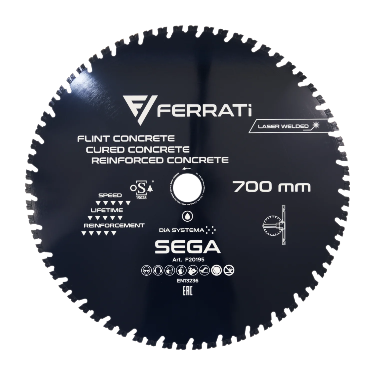 SEGA 700mm Diamanttrennscheibe