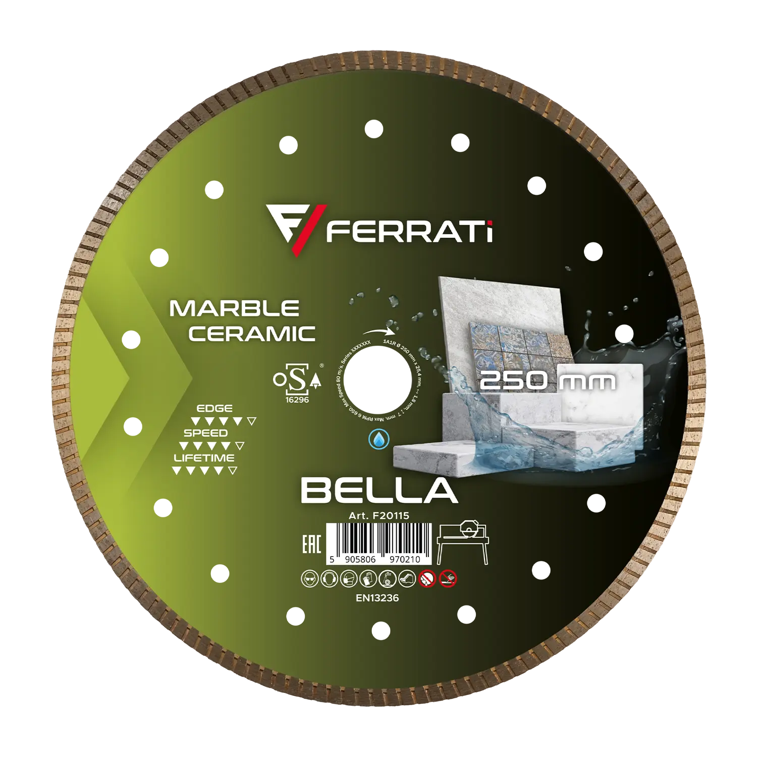 [F20115] BELLA 250mm Diamanttrennscheibe