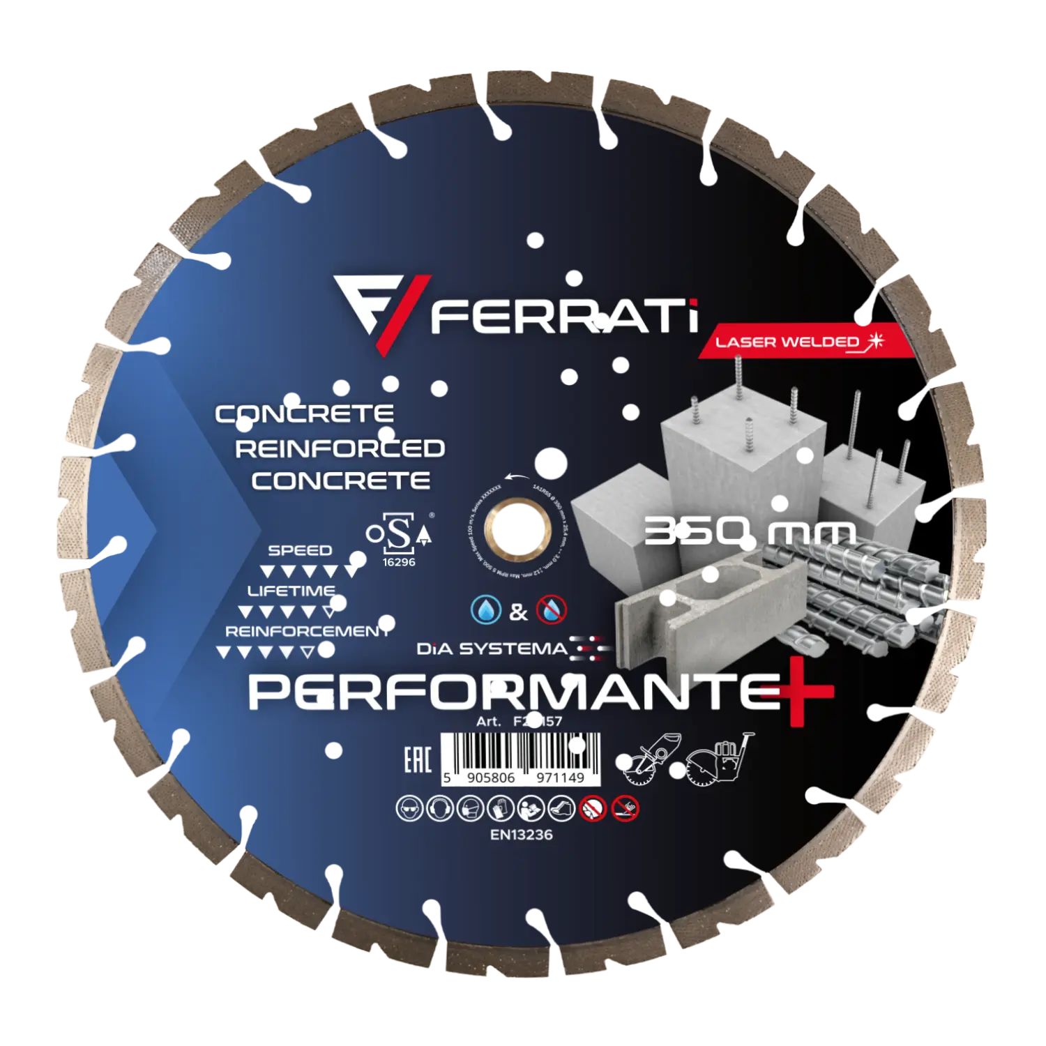 Diamanttrennscheibe 350 mm DiA SYSTEMA PERFORMANTE PLUS