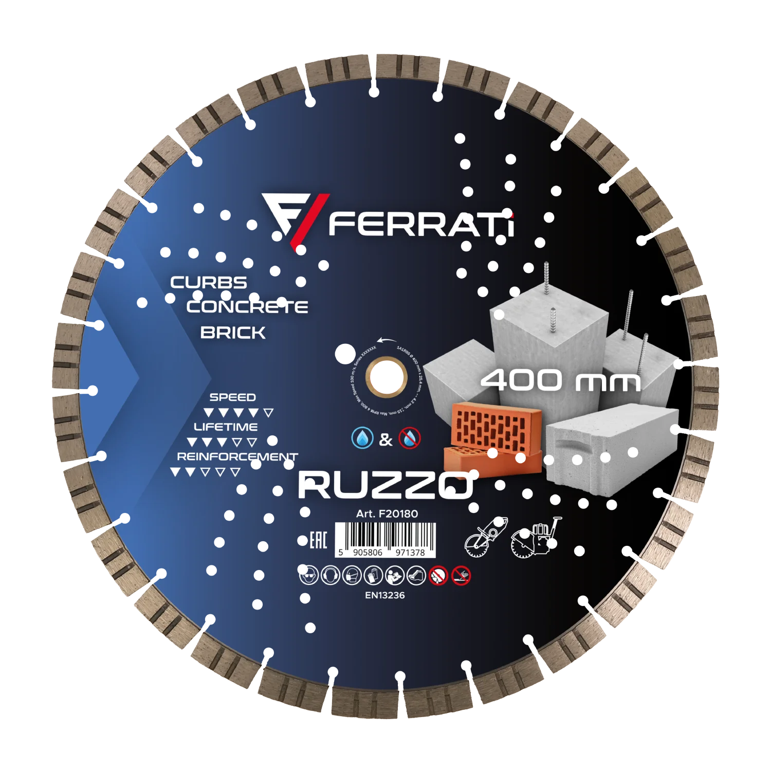 RUZZO 400mm Diamanttrennscheibe