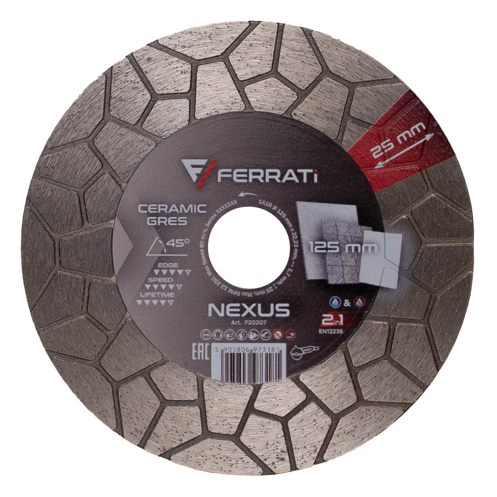 [F20207] NEXUS 125mm Diamanttrenn- und Schleifscheibe